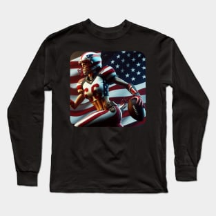 American Woman NFL Football Player #16 Long Sleeve T-Shirt